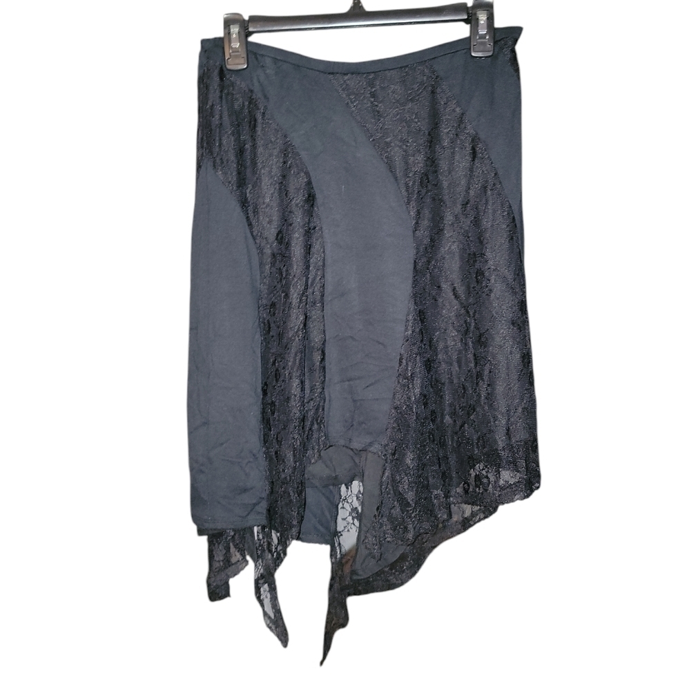 Free people black Asymmetrical Midi Skirt NWT